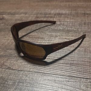 Wiley X Legend Brown Sunglasses with Gold Accent